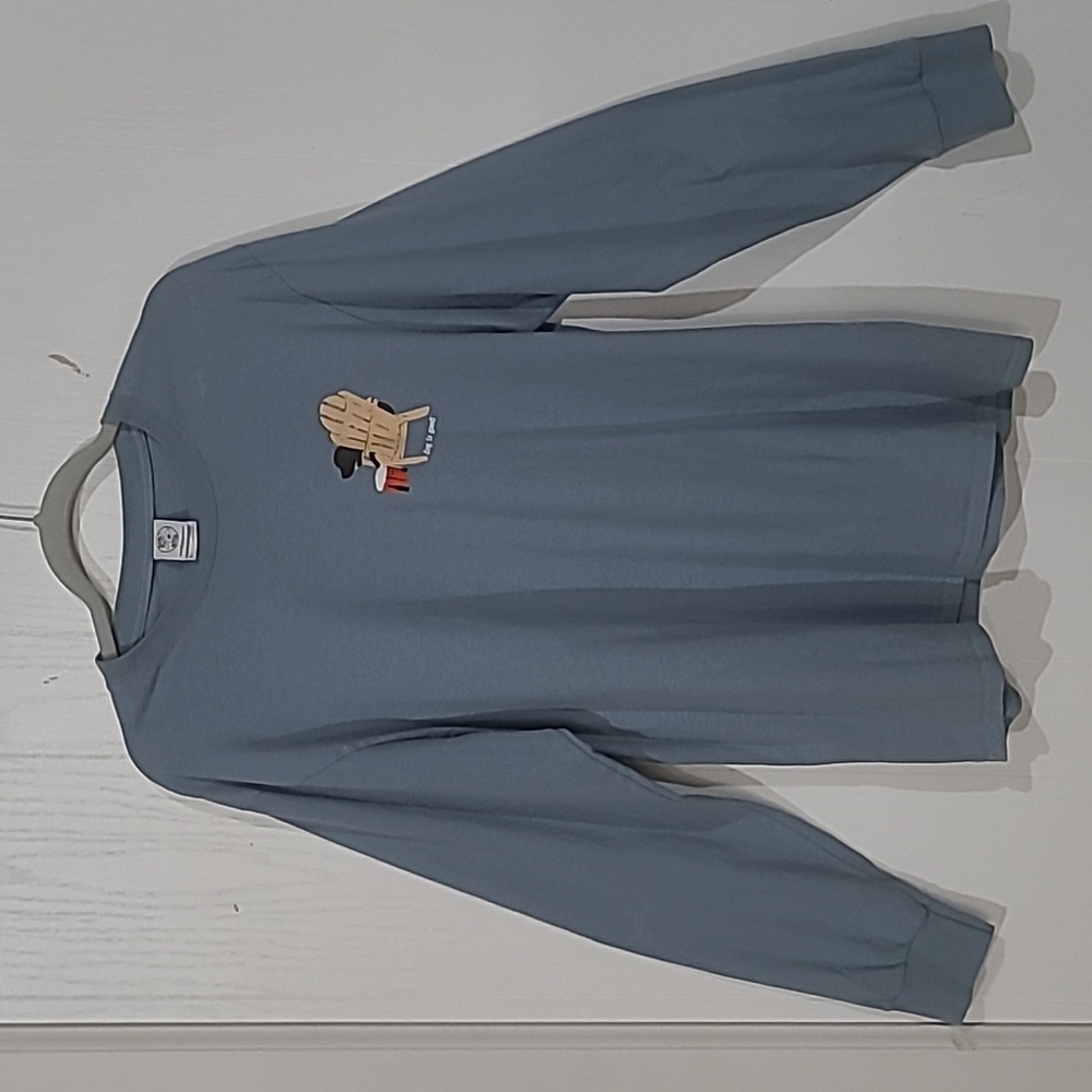 Dog Is Good Mens L/S Blue Black Lab Beer Graphic Tee T-shirt Size Large - Picture 7 of 7